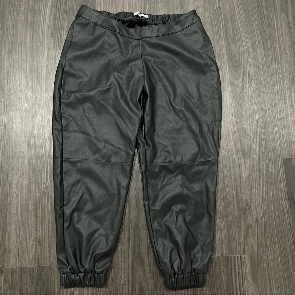 ASOS Faux Leather Jogger Pants Lined Size 10